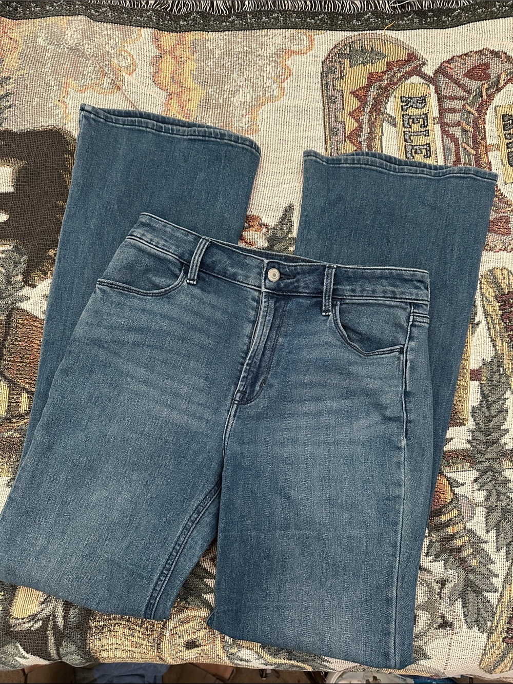 Women's High-Rise Blue Wow Flare Jeans